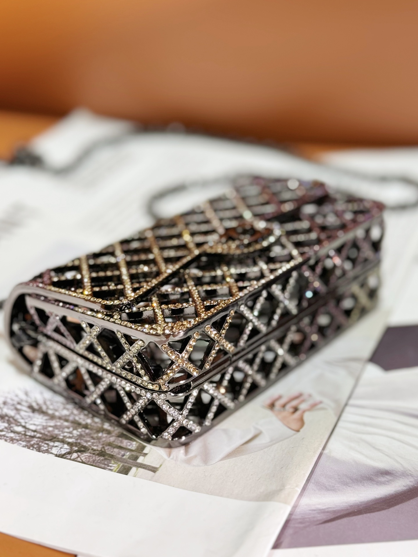 Bagsaaa Ch**el Mini Evening Bag AS4588 NT520 Black & Multicolor - 7.4 × 12 × 5.3 cm