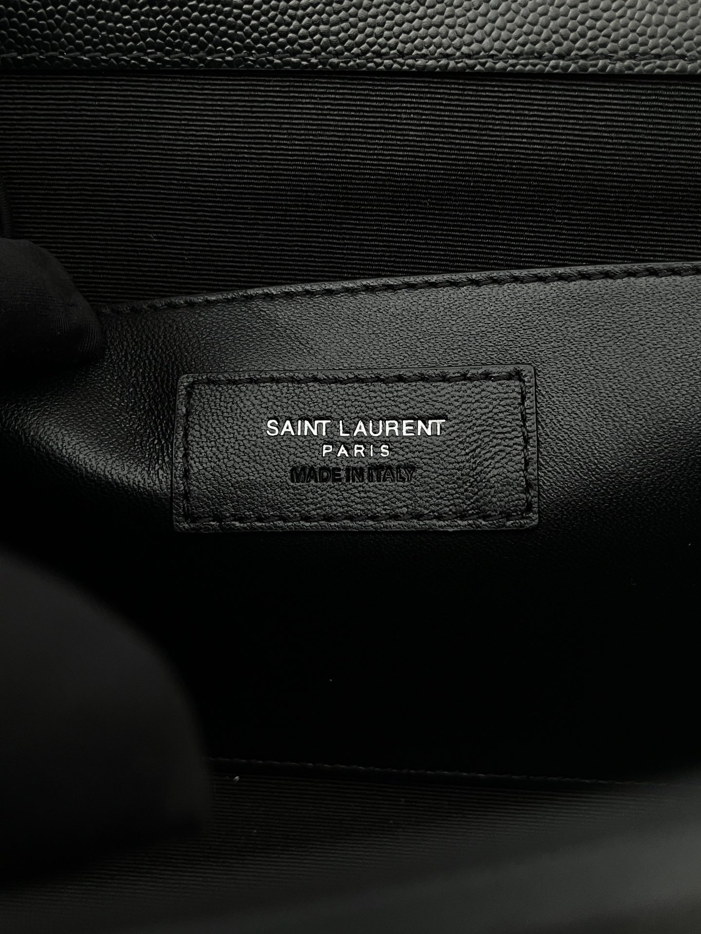 Bagsaaa Y51 Kate Medium In Grain De Poudre Embossed Leather Black/Silver Hardware 364021 - 24x14.5x5cm
