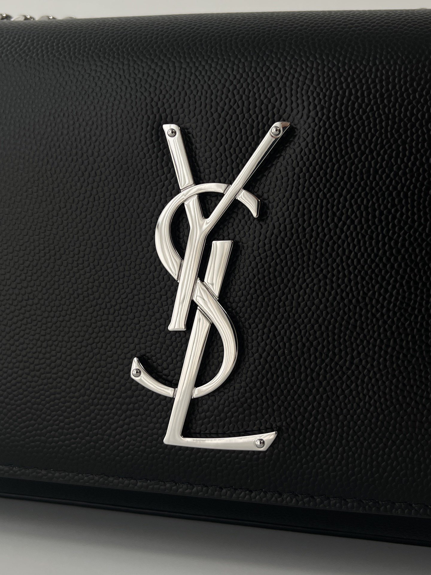 Bagsaaa Y51 Kate Small In Grain De Poudre Embossed Leather 469390 Black/Silver - 20x12,5x5 CM