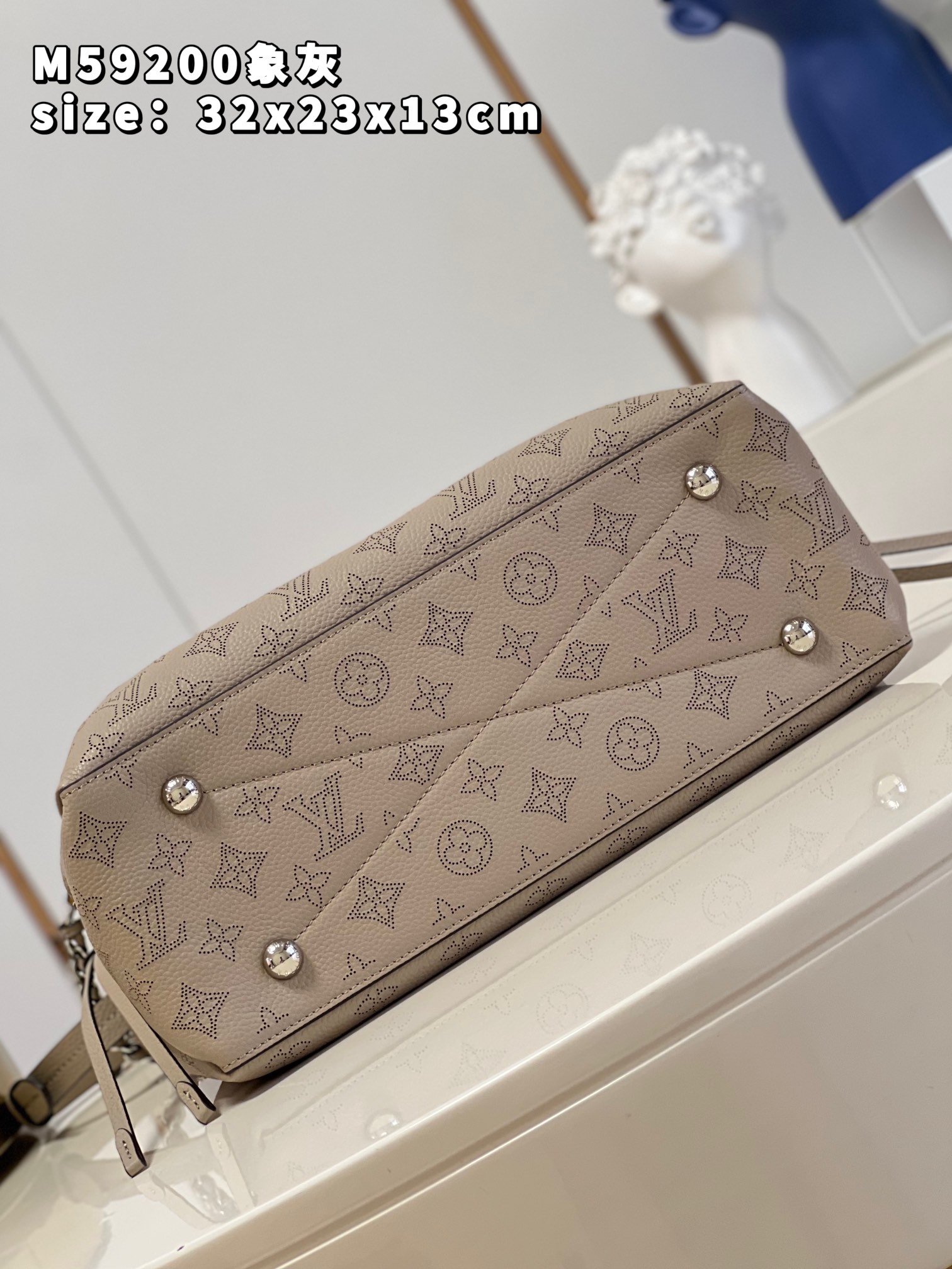 Bagsaaa L0vis Vvtt0n M59201 Bella Tote Galet Gray - 32 x 23 x 13 cm