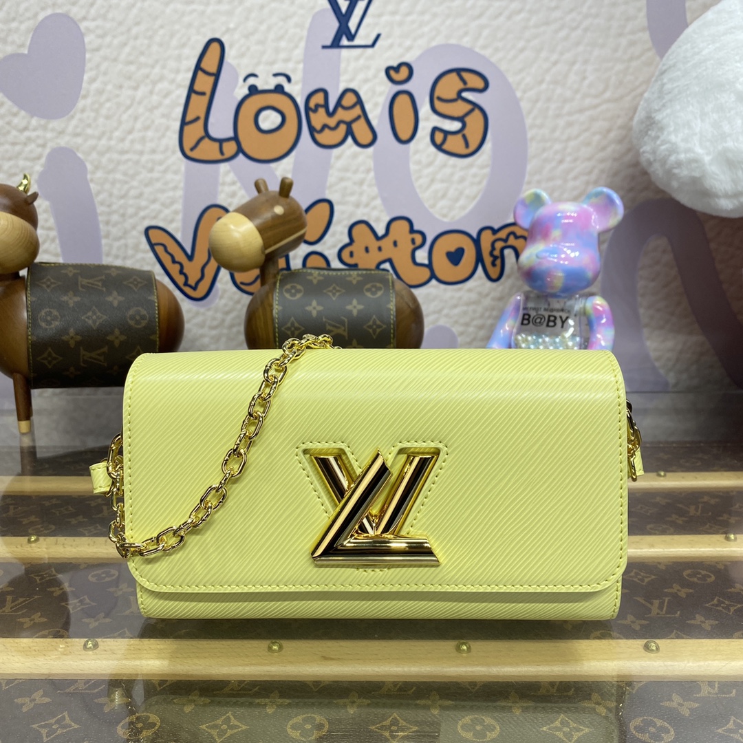 Bagsaaa L0vis Vvtt0n M24548 Twist West Banana Yellow - 23.5 x 12 x 7 cm