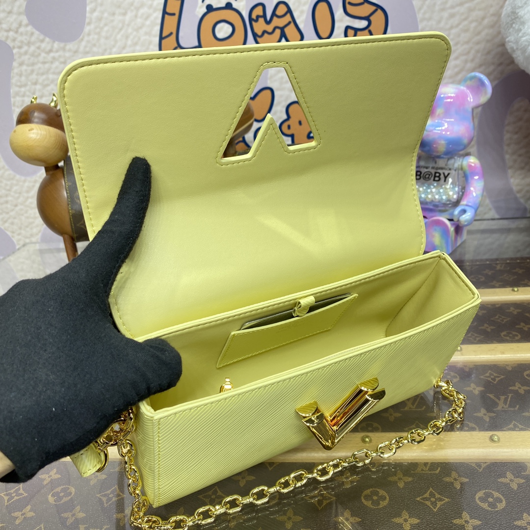 Bagsaaa L0vis Vvtt0n M24548 Twist West Banana Yellow - 23.5 x 12 x 7 cm