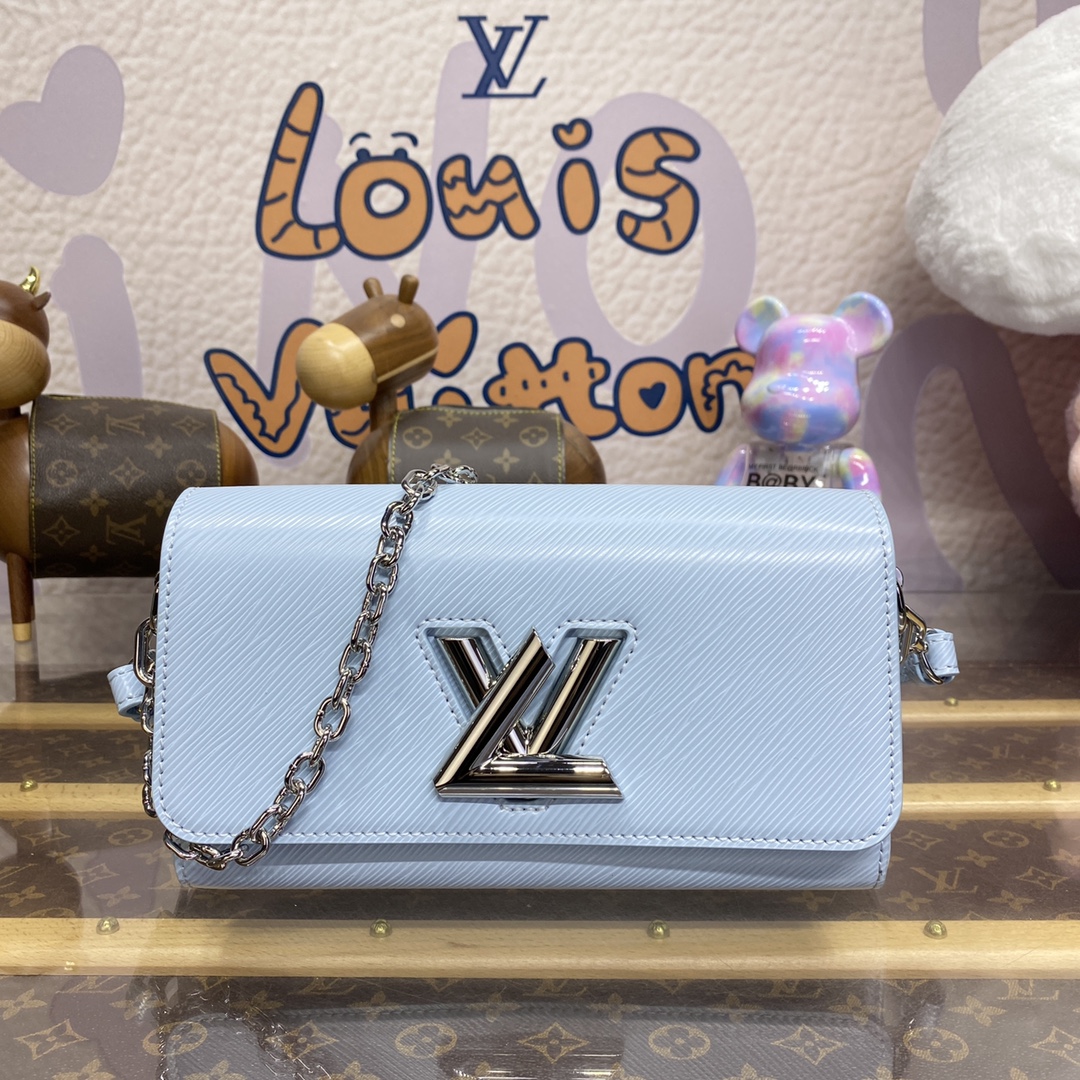 Bagsaaa L0vis Vvtt0n M24566 Twist West Candy Blue - 23.5 x 12 x 7 cm
