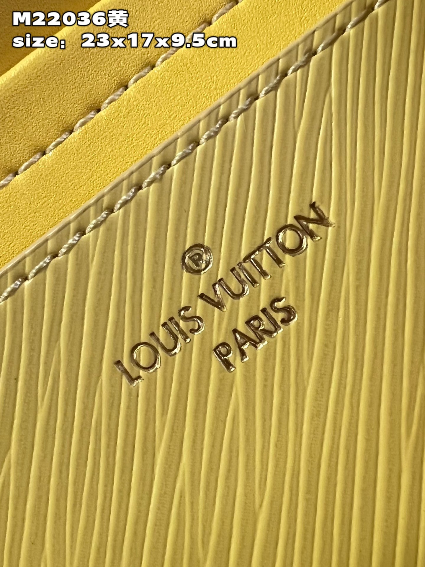 Bagsaaa L0vis Vvtt0n M22038 Twist MM Plume Yellow - 23 x 17 x 9.5 cm