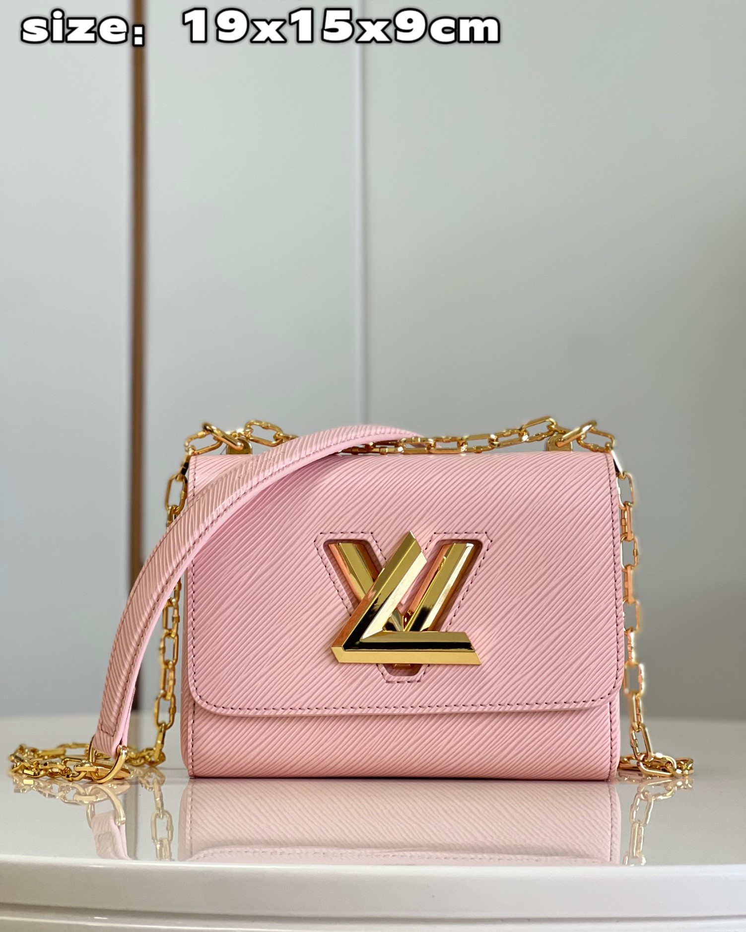 Bagsaaa L0vis Vvtt0n M21027 Twist PM Pink - 19 x 15 x 9 cm