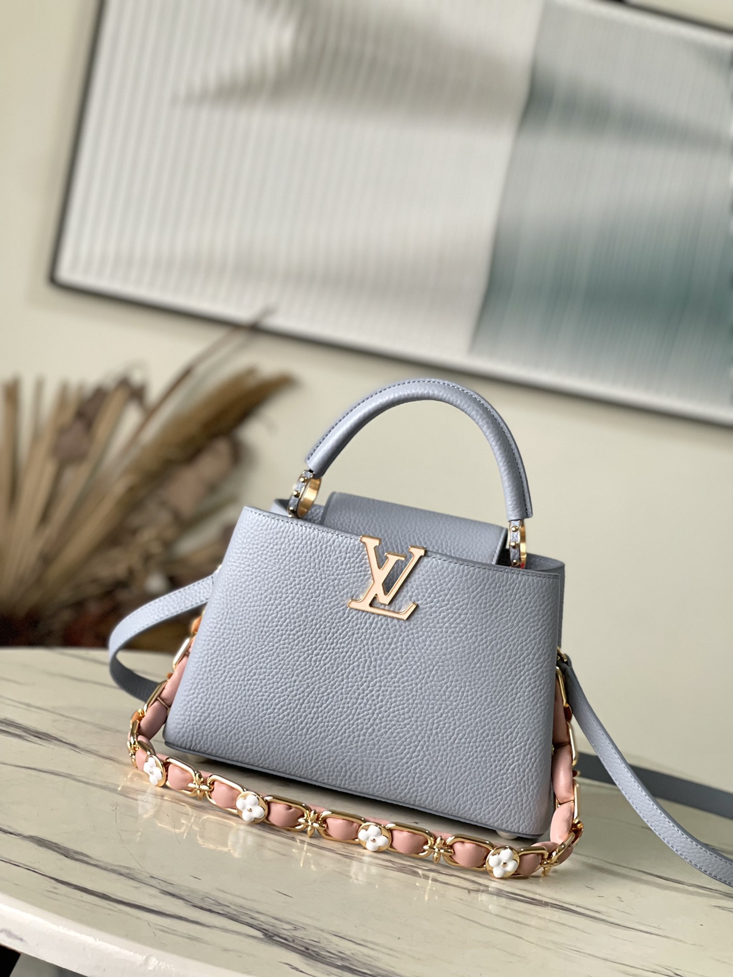 Bagsaaa L0vis Vvtt0n M23280 Capucines BB Bag Grey - 18 x 27 x 9 cm