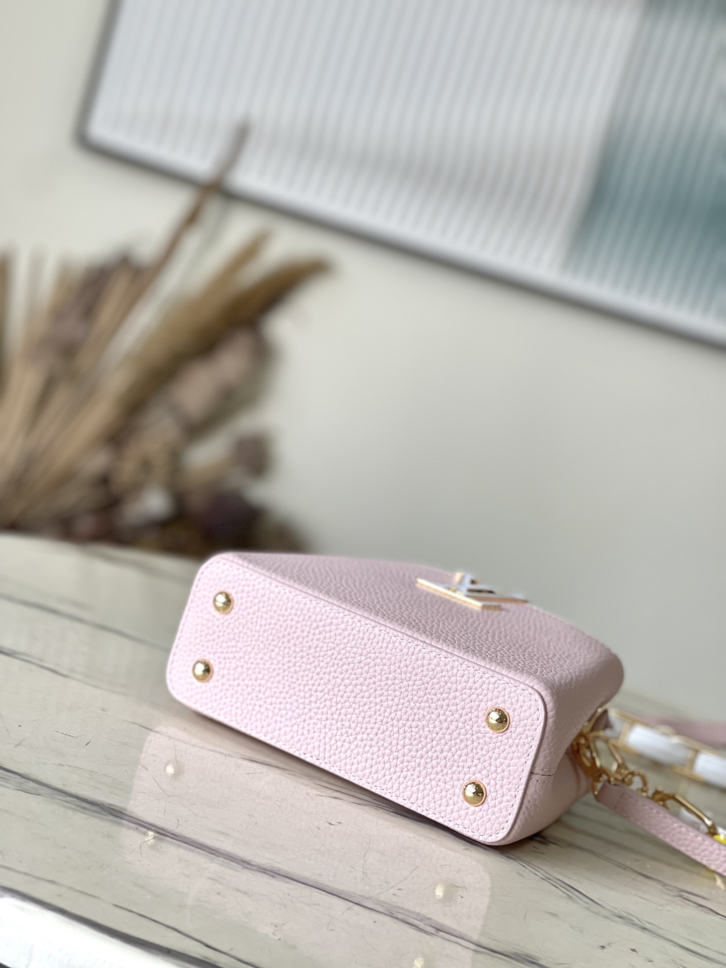 Bagsaaa L0vis Vvtt0n M23363 Capucines Mini Bag Jasmine Pink - 14 x 21 x 8 cm