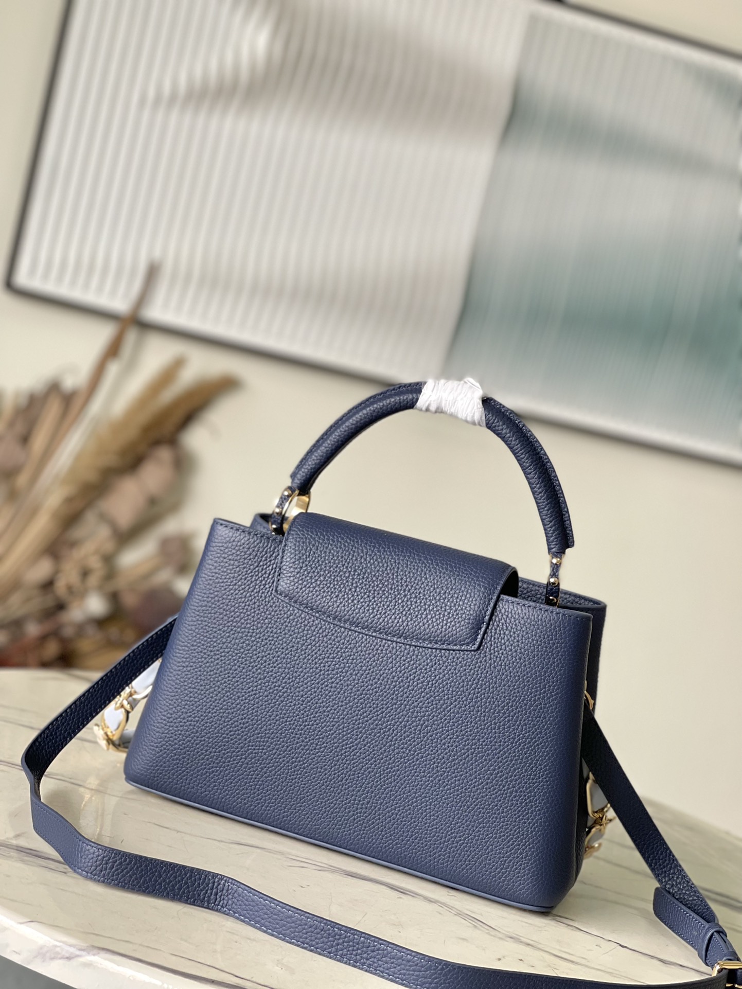 Bagsaaa L0vis Vvtt0n M23199 Capucines MM Bag Blue - 31.5 × 20 × 11 cm