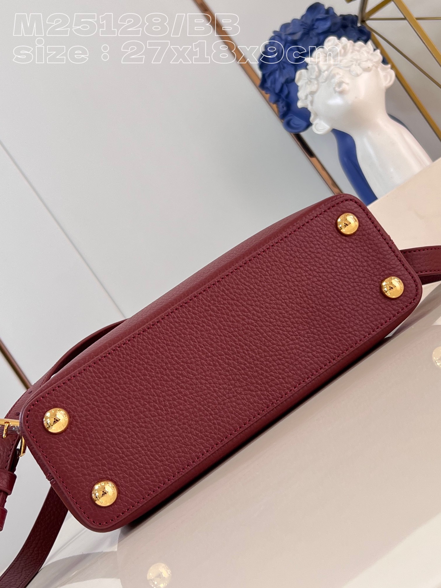 Bagsaaa L0vis Vvtt0n M25128 Capucines BB Dark Red - 27 x 18 x 9 cm