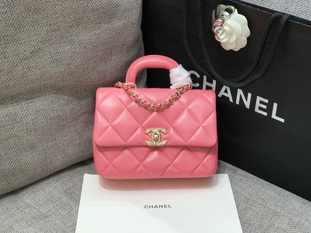 Bagsaaa Ch**el Mini AS4543 Pink - 14×20×7cm