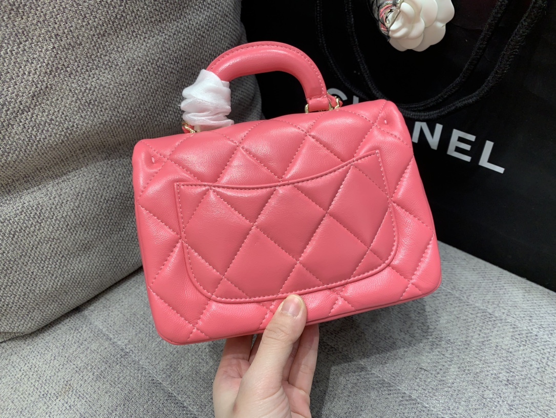 Bagsaaa Ch**el Mini AS4543 Pink - 14×20×7cm