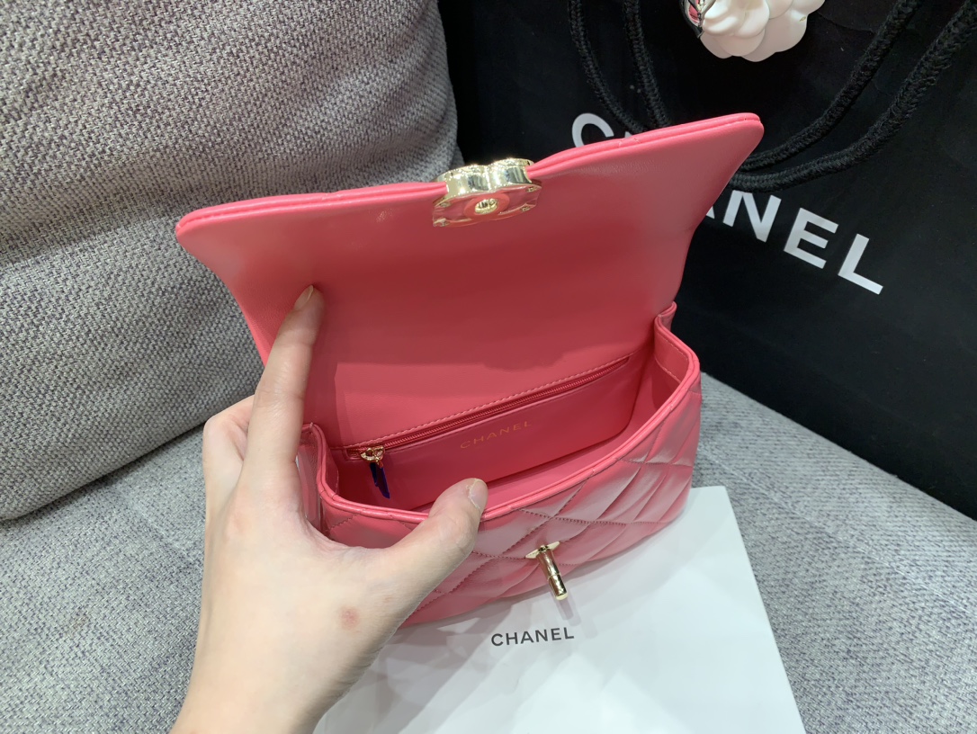Bagsaaa Ch**el Mini AS4543 Pink - 14×20×7cm