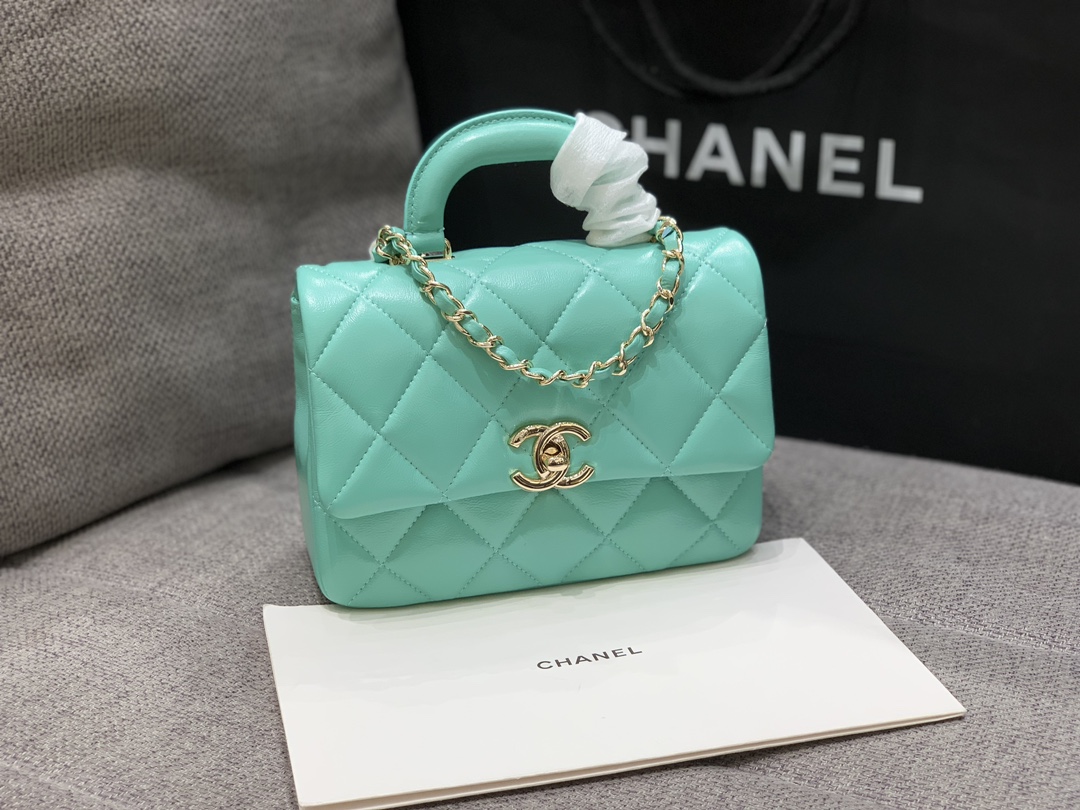 Bagsaaa Ch**el Mini AS4543 Blue - 14×20×7cm