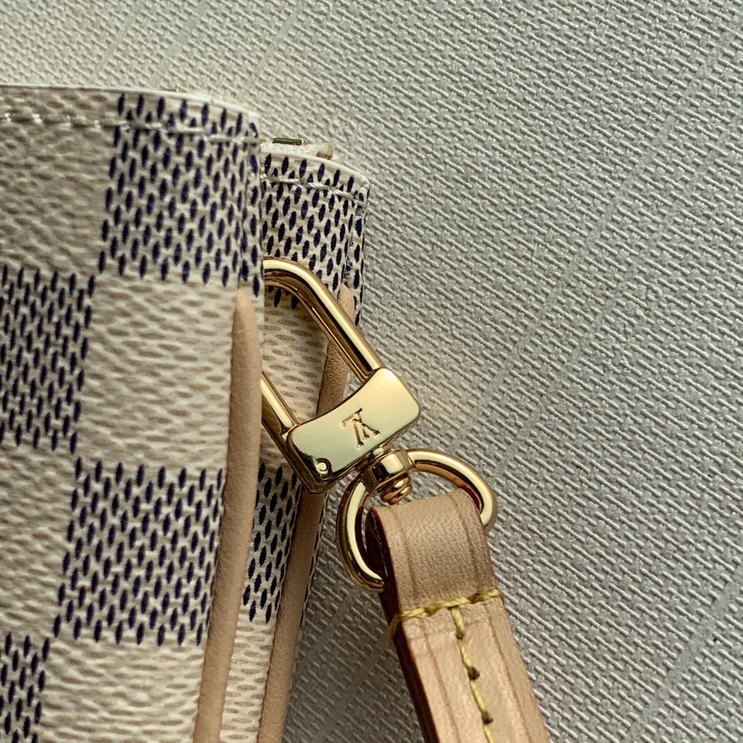 Bagsaaa L0vis Vvtt0n N60460 Double Zip Pochette Damier Azur - 20 x 12.5 x 3 cm