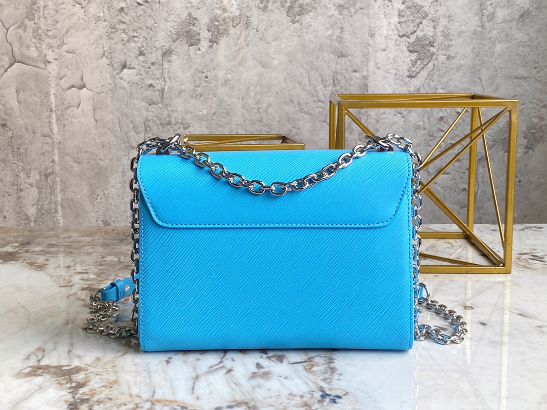 Bagsaaa L0vis Vvtt0n M20627 Twist MM Turquoise Blue - 23 x 17 x 9.5 cm