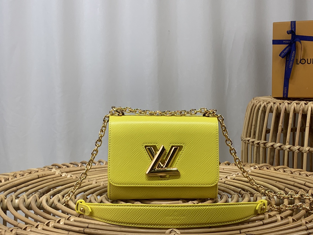 Bagsaaa L0vis Vvtt0n M20688 Lime Yellow Twist PM - 19 x 15 x 9 cm