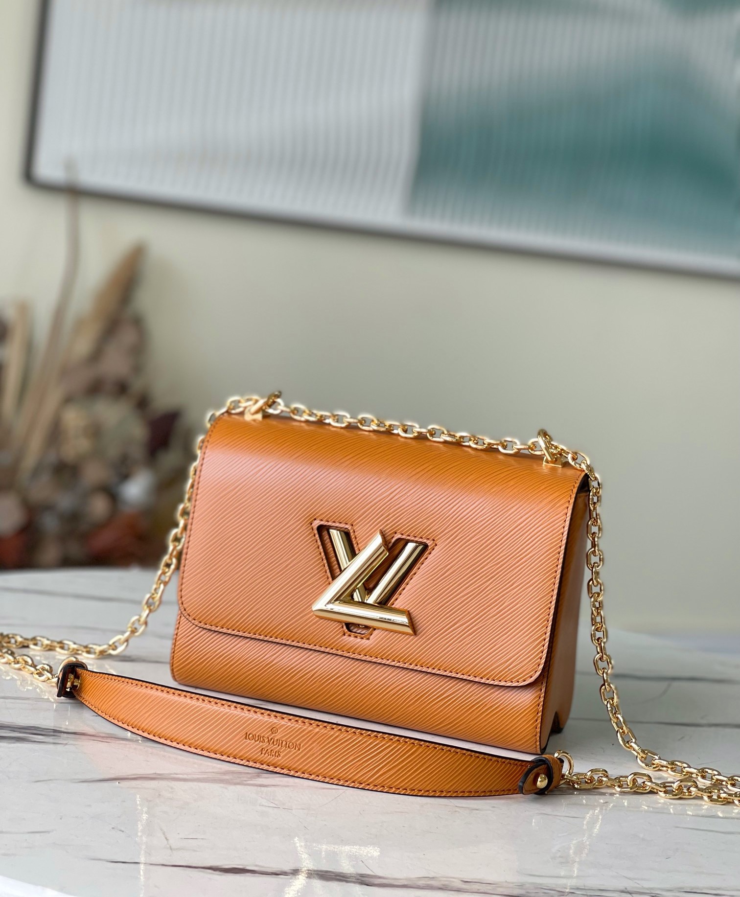 Bagsaaa L0vis Vvtt0n M59686 Twist MM Gold Miel Brown - 23 x 17 x 9.5 cm