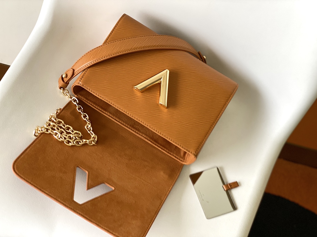 Bagsaaa L0vis Vvtt0n M59686 Twist MM Gold Miel Brown - 23 x 17 x 9.5 cm