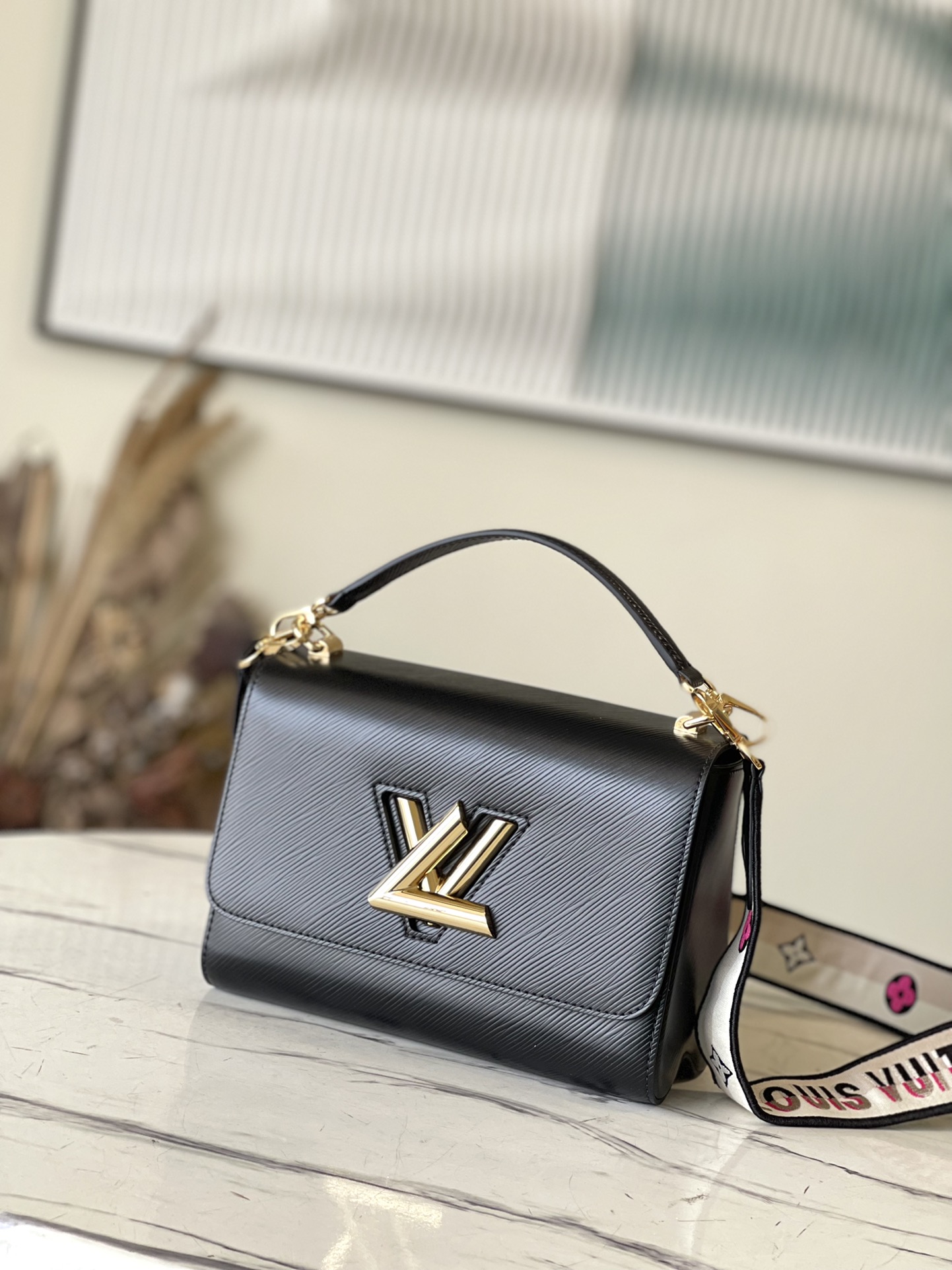 Bagsaaa L0vis Vvtt0n Twist MM M21554 Black - 23x17x9.5 cm