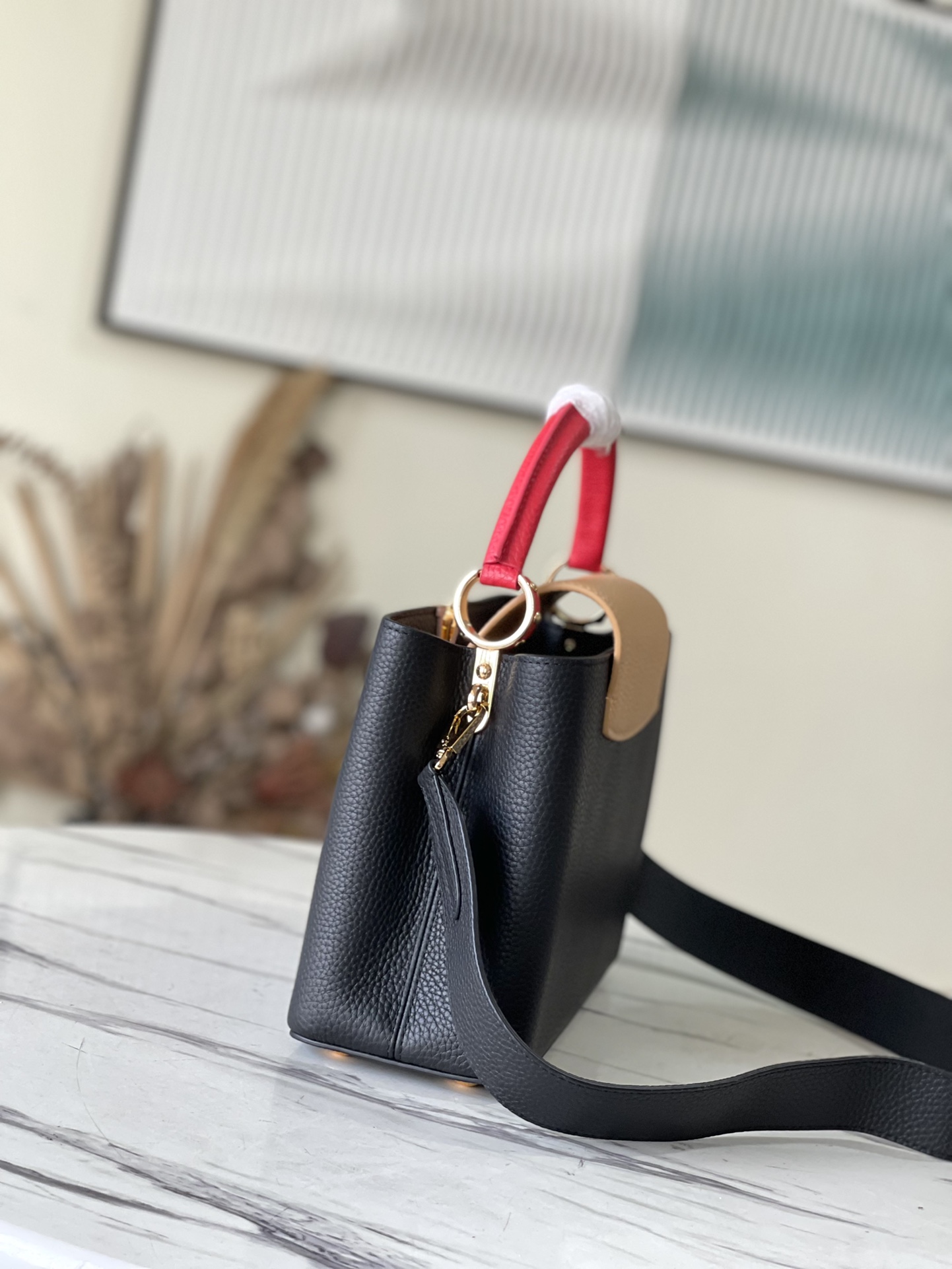 Bagsaaa L0vis Vvtt0n M20704 Capucines MM Black - 31.5 x 20 x 11 cm