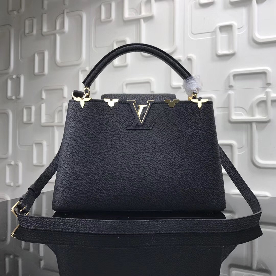 Bagsaaa L0vis Vvtt0n M54663 Capucines MM Bag Black - 31.5 x 20 x 11 cm
