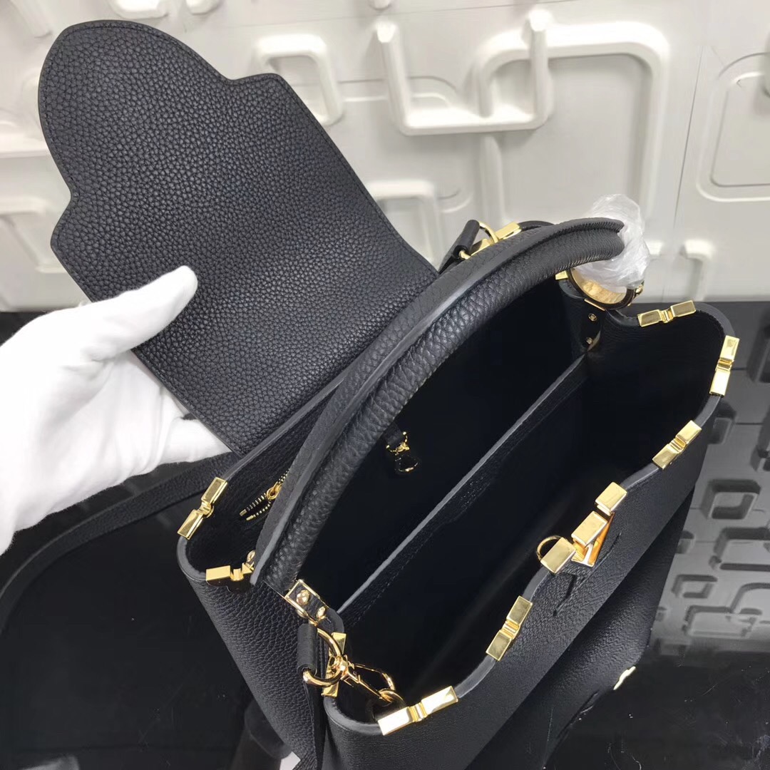 Bagsaaa L0vis Vvtt0n M54663 Capucines MM Bag Black - 31.5 x 20 x 11 cm