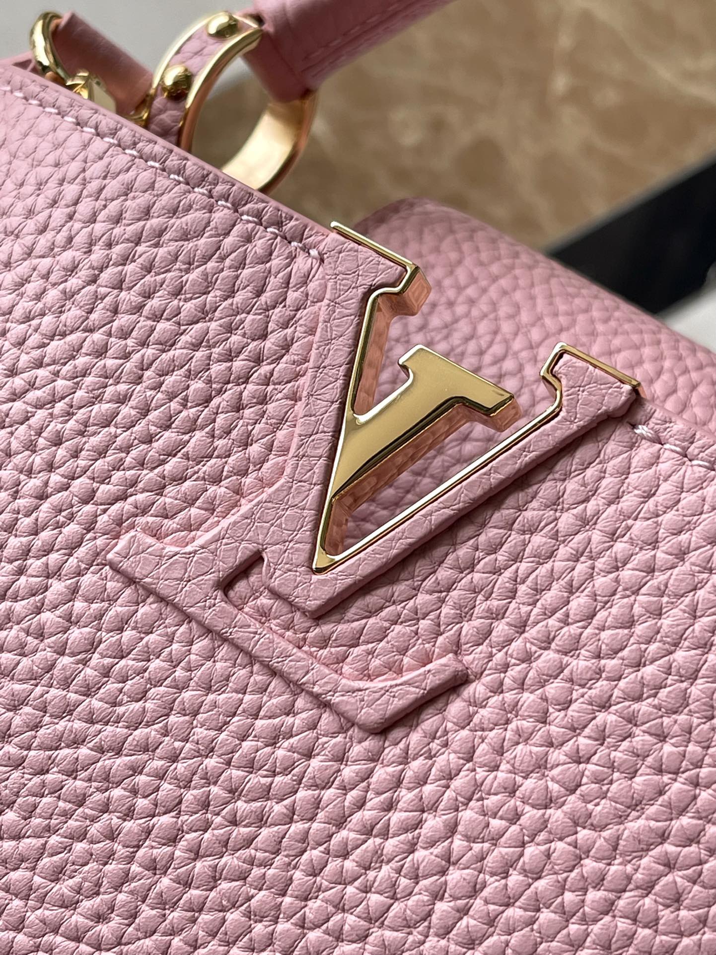Bagsaaa L0vis Vvtt0n M24544 Capucines Mini Jasmine Pink - 21 x 14 x 8 cm
