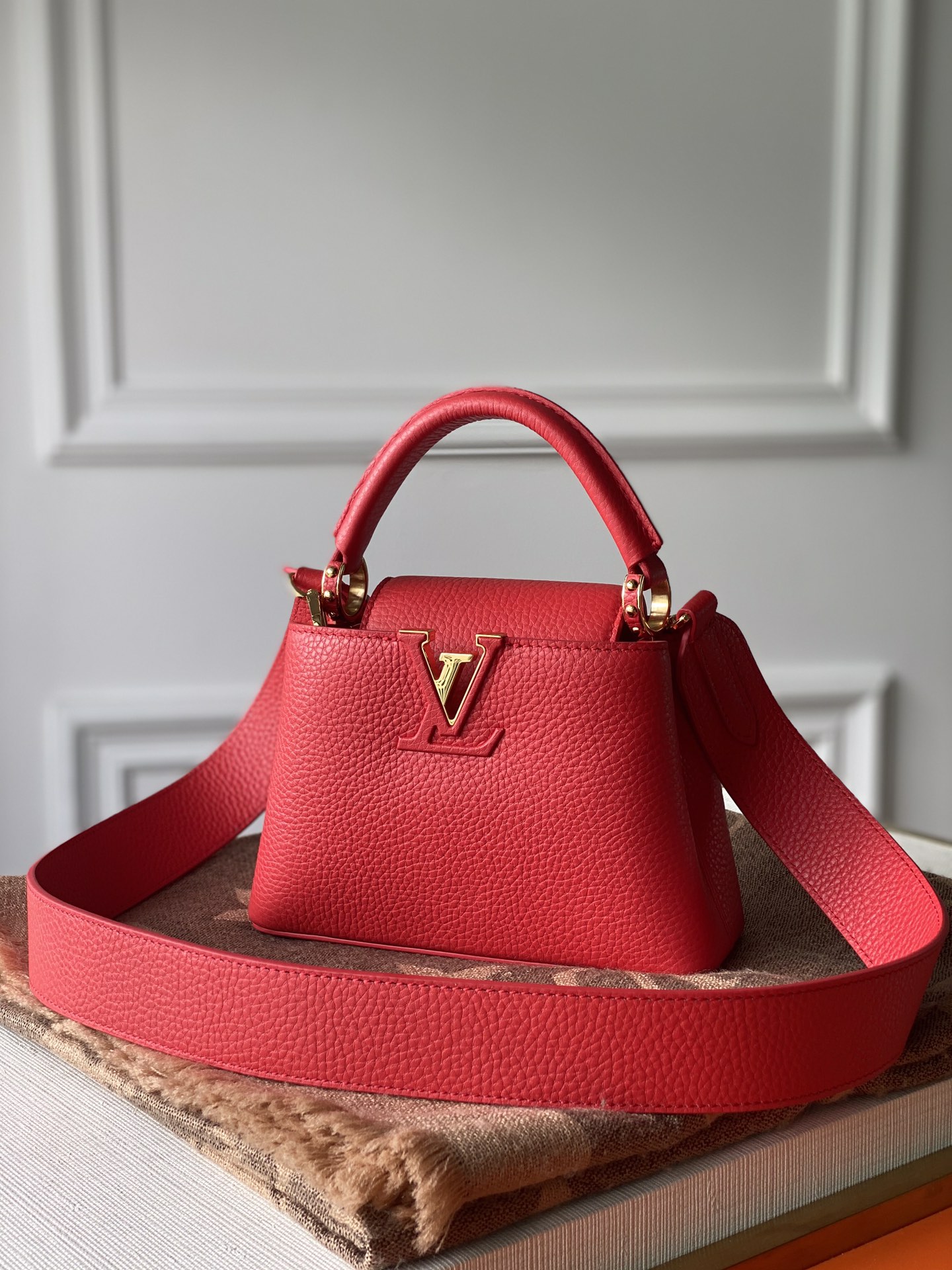 Bagsaaa L0vis Vvtt0n M56845 Capucines Mini Red - 21 x 14 x 8 cm