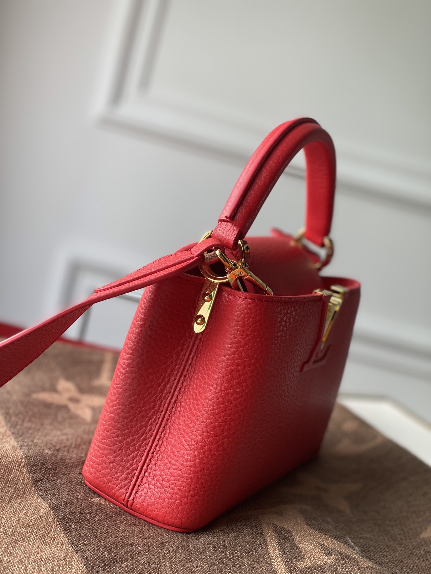 Bagsaaa L0vis Vvtt0n M56845 Capucines Mini Red - 21 x 14 x 8 cm