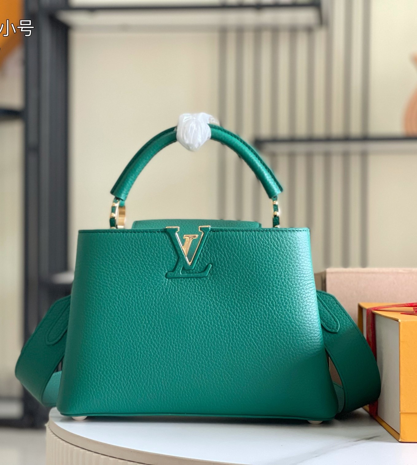 Bagsaaa L0vis Vvtt0n M21690 Capucines BB Emerald Green - 27 x 18 x 9 cm