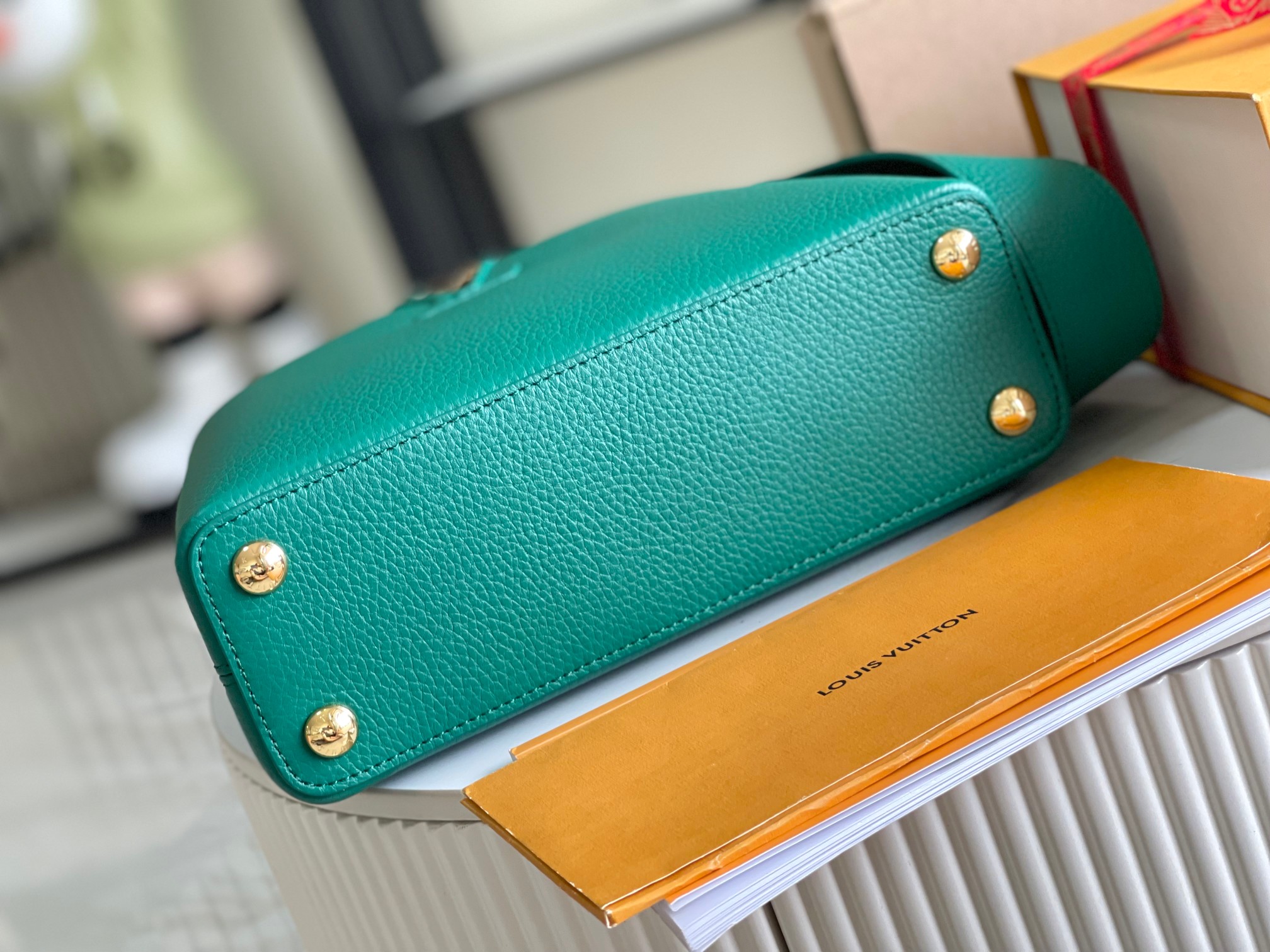 Bagsaaa L0vis Vvtt0n M21690 Capucines BB Emerald Green - 27 x 18 x 9 cm