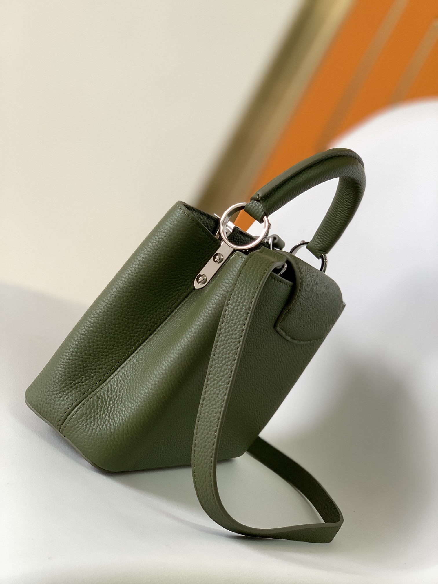 Bagsaaa L0vis Vvtt0n M57227 Capucines BB Khaki Green - 27 x 18 x 9 cm
