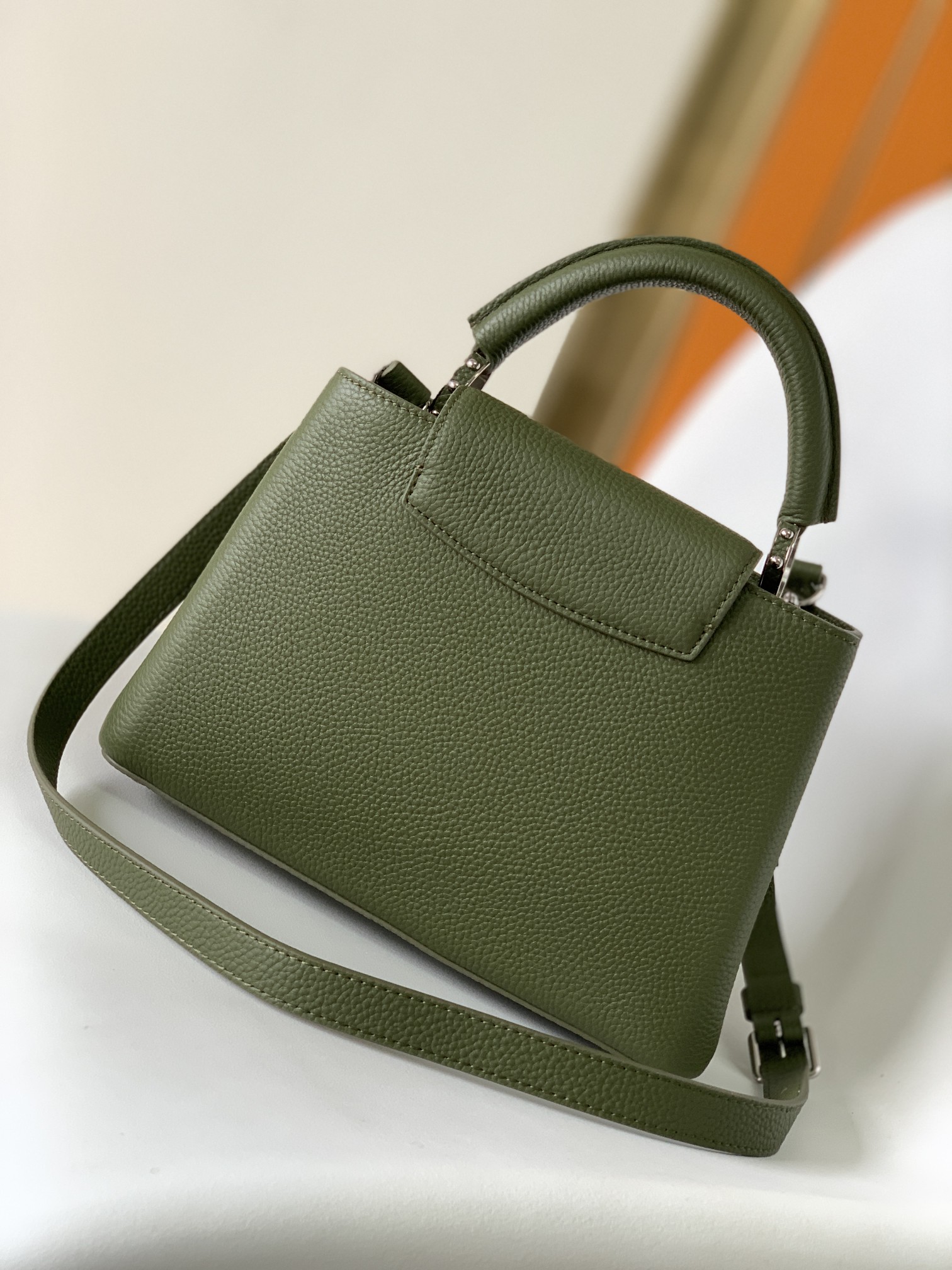 Bagsaaa L0vis Vvtt0n M57227 Capucines BB Khaki Green - 27 x 18 x 9 cm
