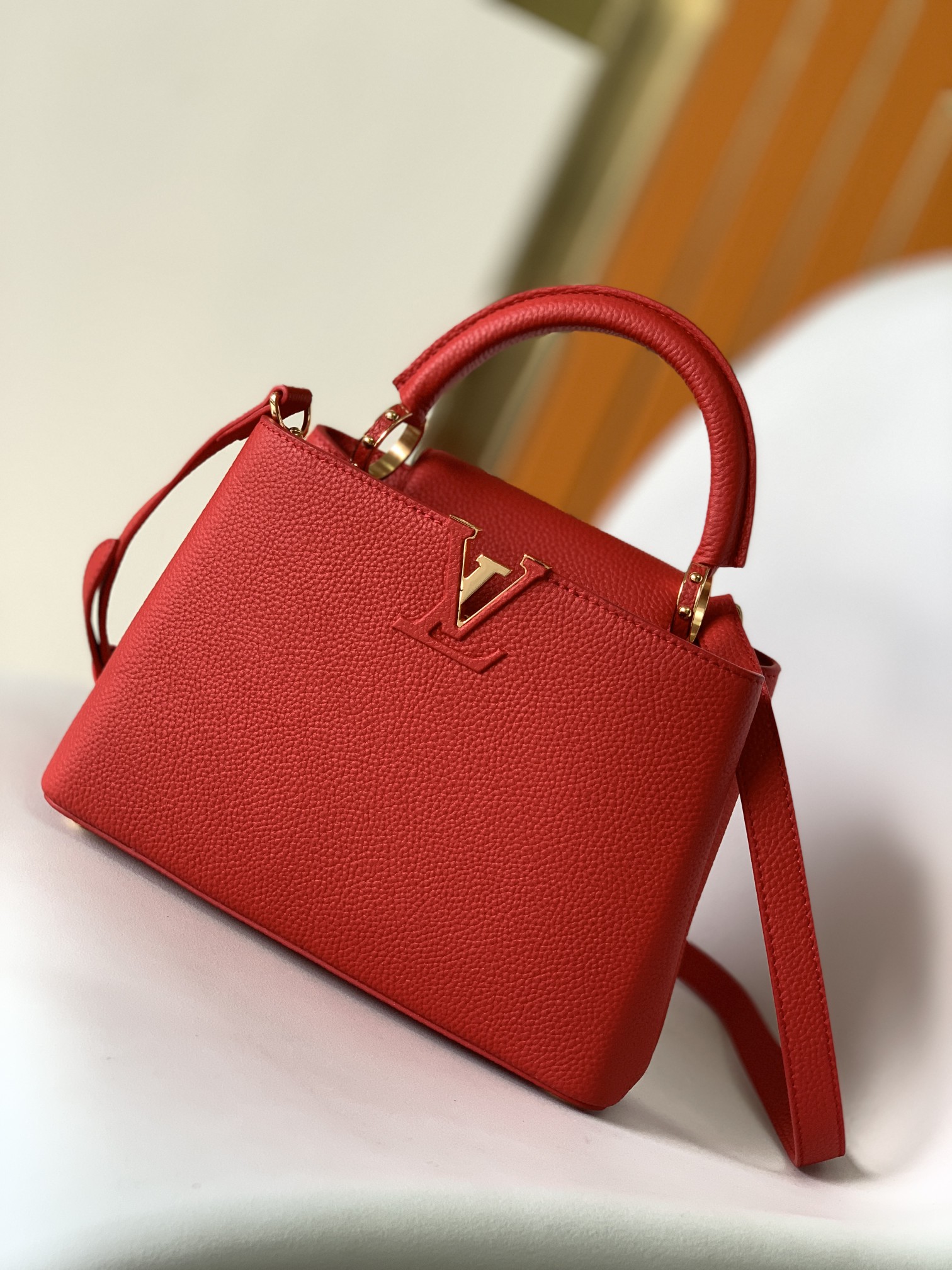 Bagsaaa L0vis Vvtt0n M52689 Capucines BB Scarlet Red - 27 x 18 x 9 cm