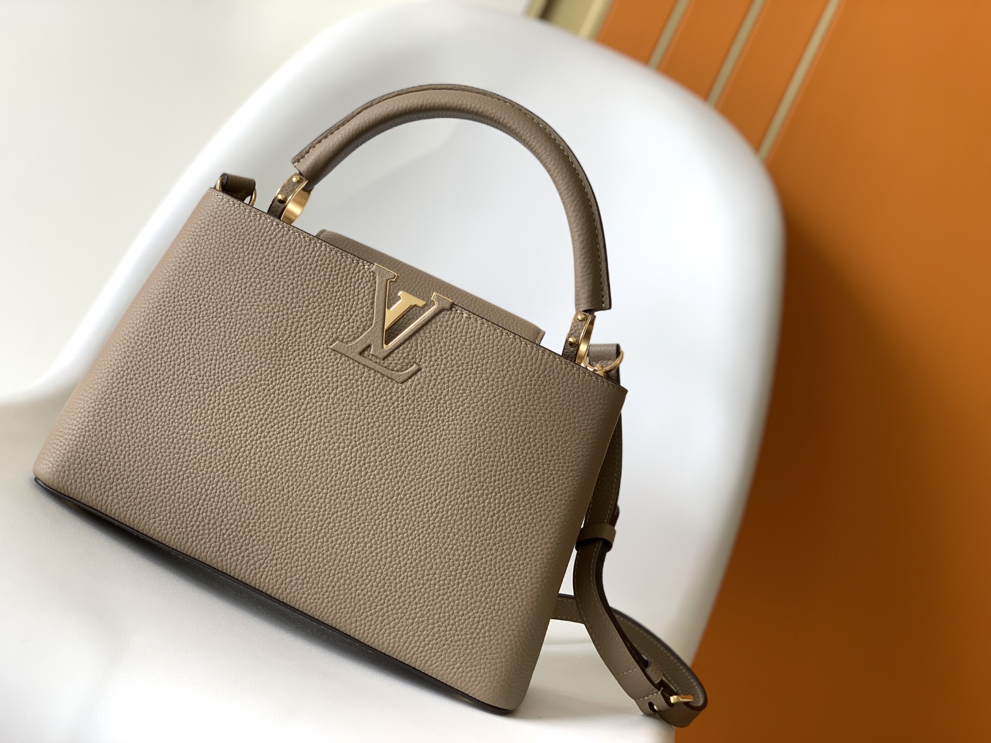 Bagsaaa L0vis Vvtt0n M42253 Capucines MM Galet Grey - 31.5 x 20 x 11 cm