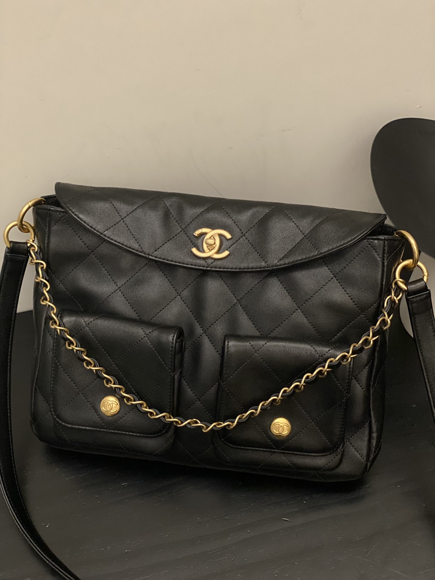 Bagsaaa Ch**el Large Hobo Bag AS4668 - 21.5 × 30 × 5 cm