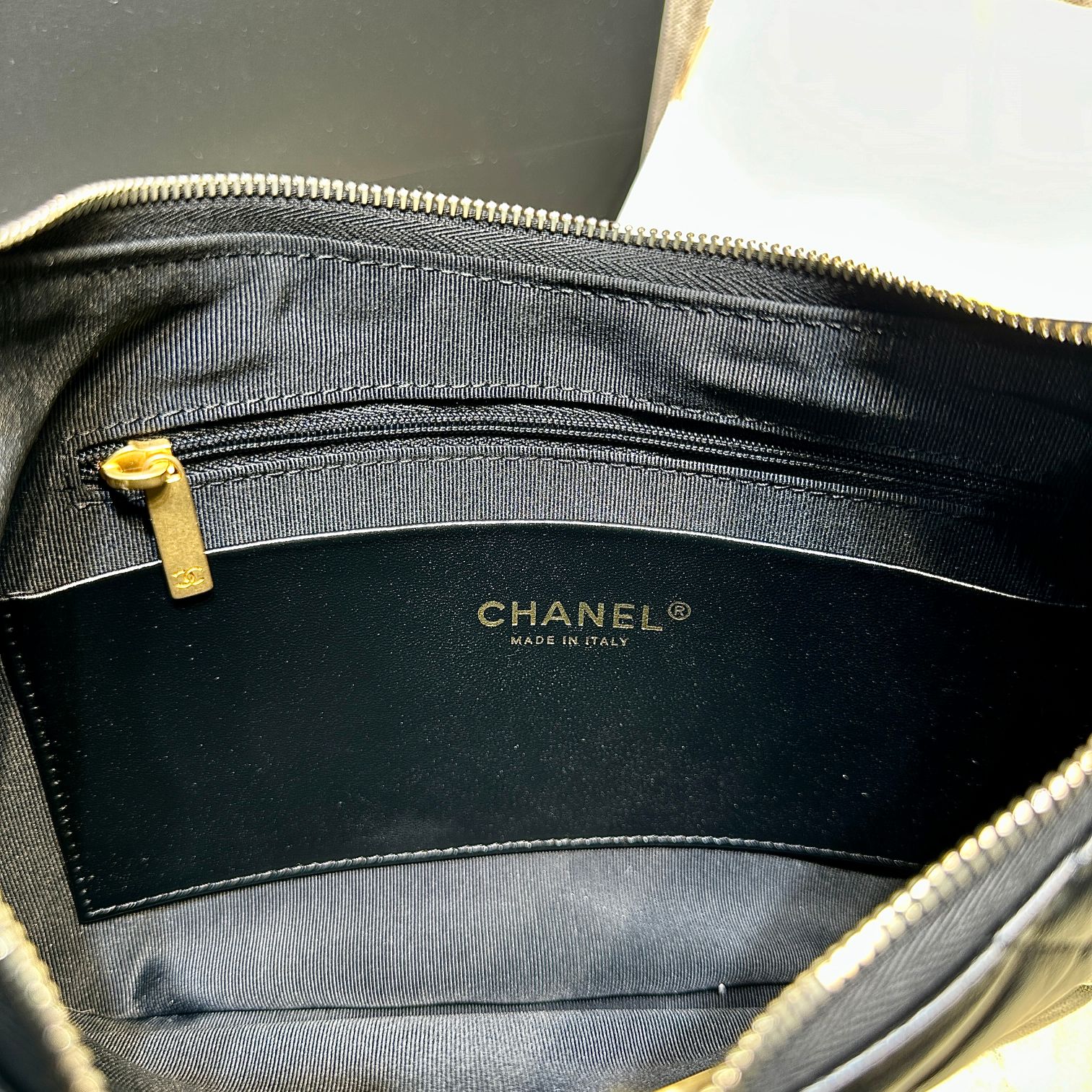 Bagsaaa Ch**el Large Hobo Bag Black AS4368 - 18 × 29 × 2 cm