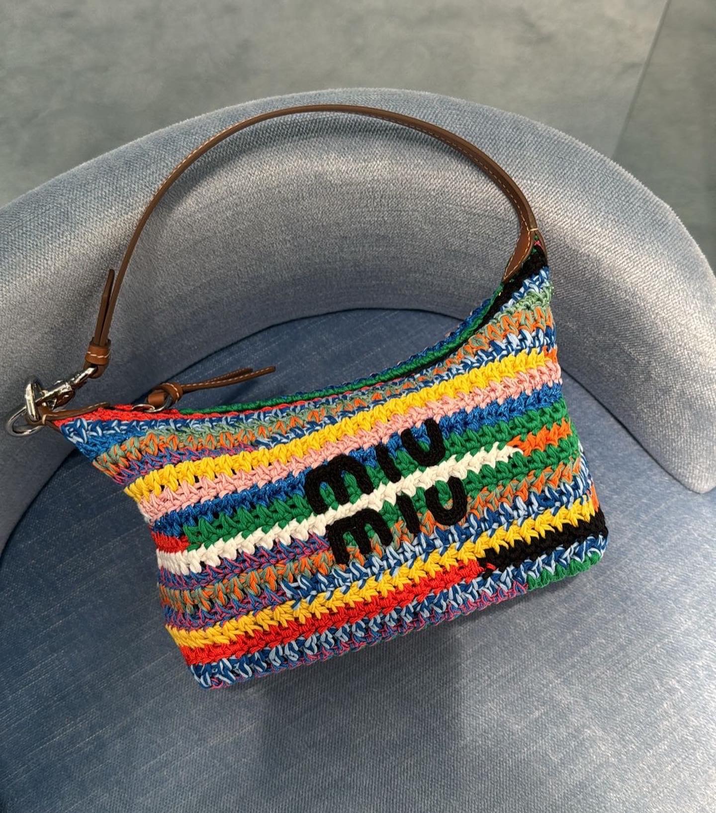 Bagsaaa M1um1u Crochet Pouch Multicolored - 14x18.5x10 cm
