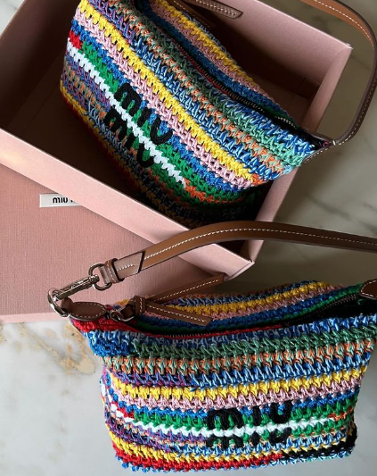 Bagsaaa M1um1u Crochet Pouch Multicolored - 14x18.5x10 cm