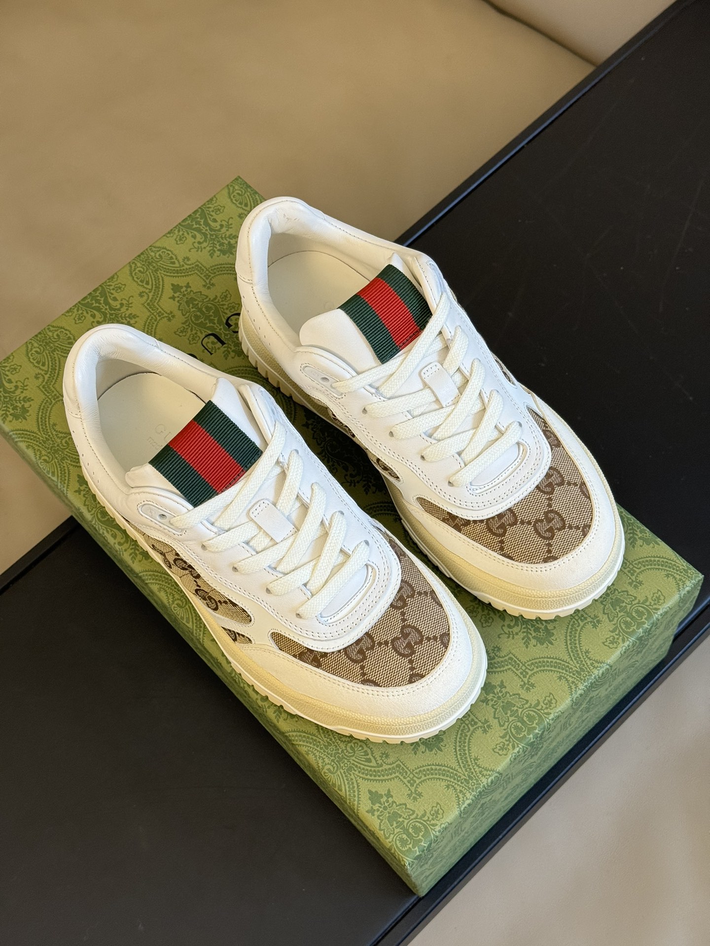 Bagsaaa Gvc*1 Re-Web Sneaker Original GG Canvas ‎785452