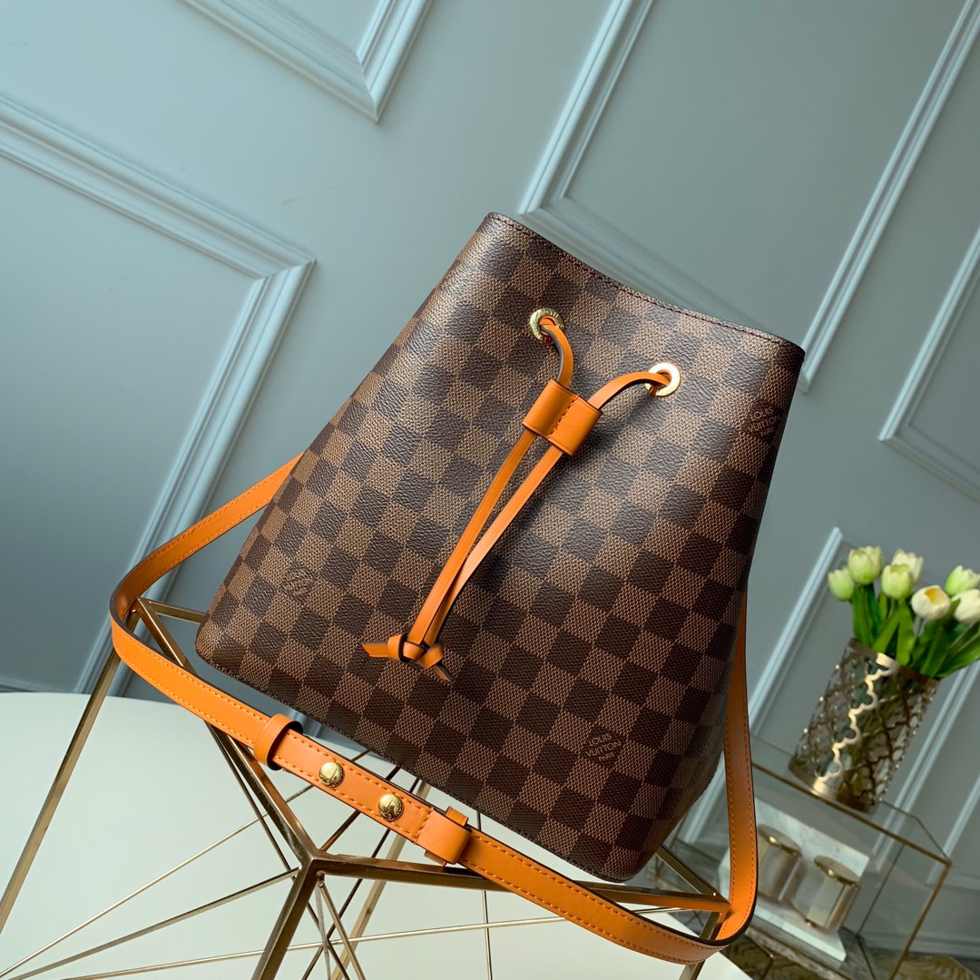 Bagsaaa L0vis Vvtt0n N40213 NéoNoé Damier Ebène Safran Yellow - 26 x 26 x 17.5 cm