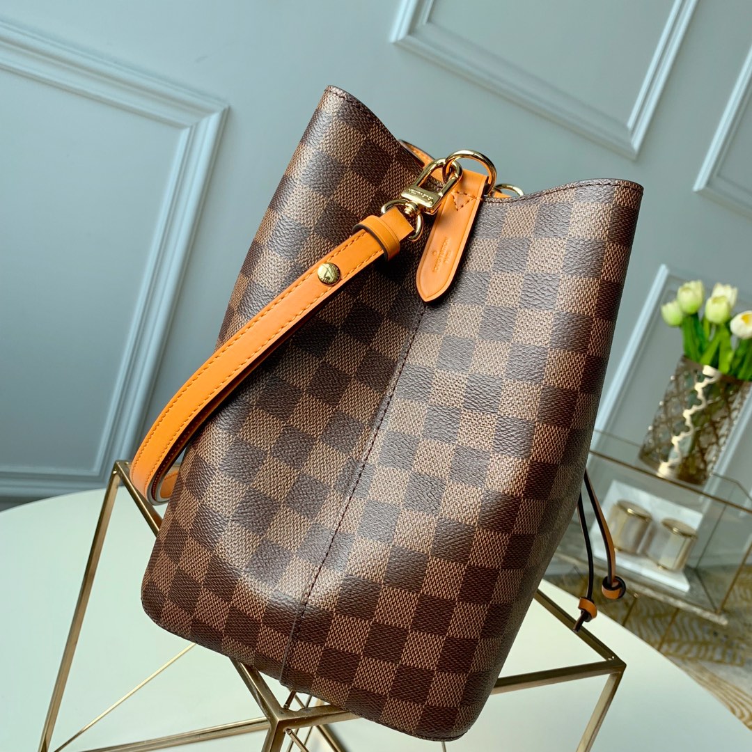 Bagsaaa L0vis Vvtt0n N40213 NéoNoé Damier Ebène Safran Yellow - 26 x 26 x 17.5 cm