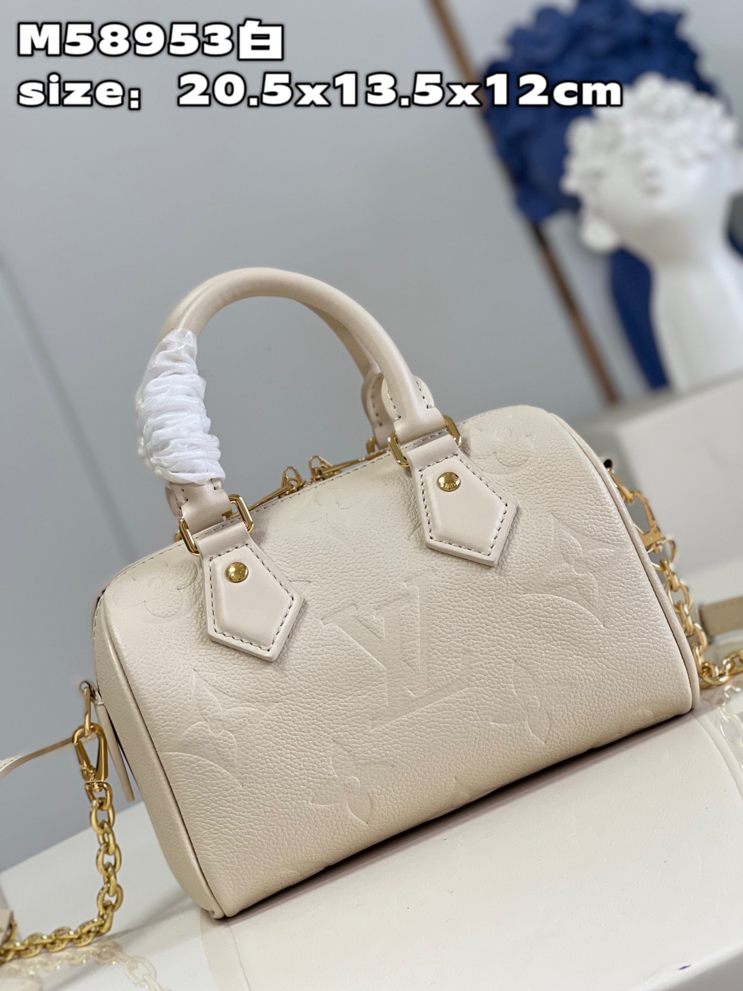 Bagsaaa L0vis Vvtt0n Speedy Bandoulière 20 Creme Beige M58954 - 20.5x13.5x12 cm