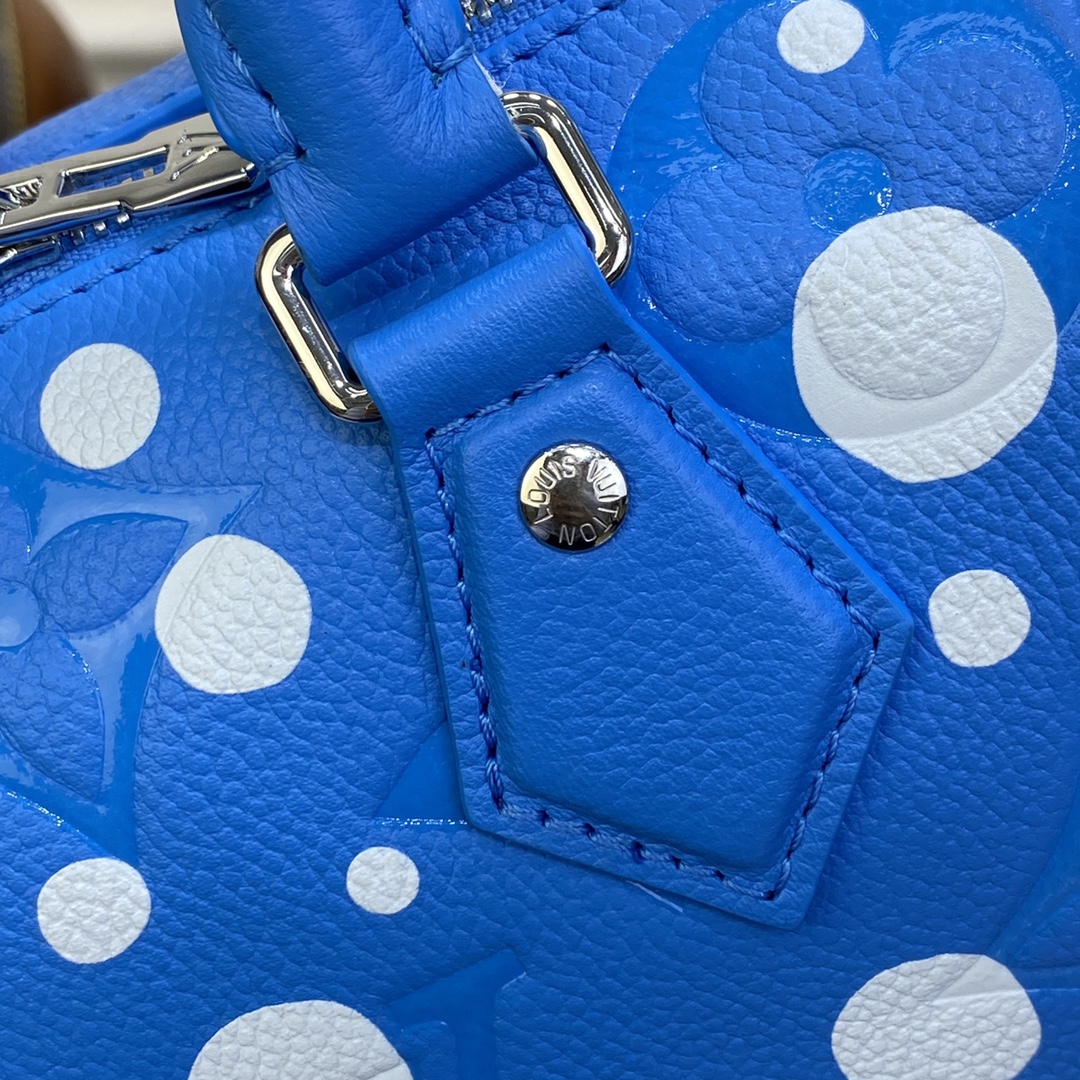 Bagsaaa LV x YK Speedy Bandoulière 20 Blue and White M46425 - 20.5x13.5x12 cm