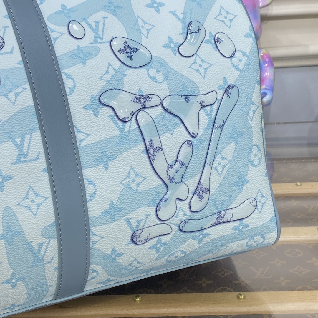 Bagsaaa L0vis Vvtt0n Keepall Bandoulière 50 M22570 Crystal Blue - 50x29x23cm