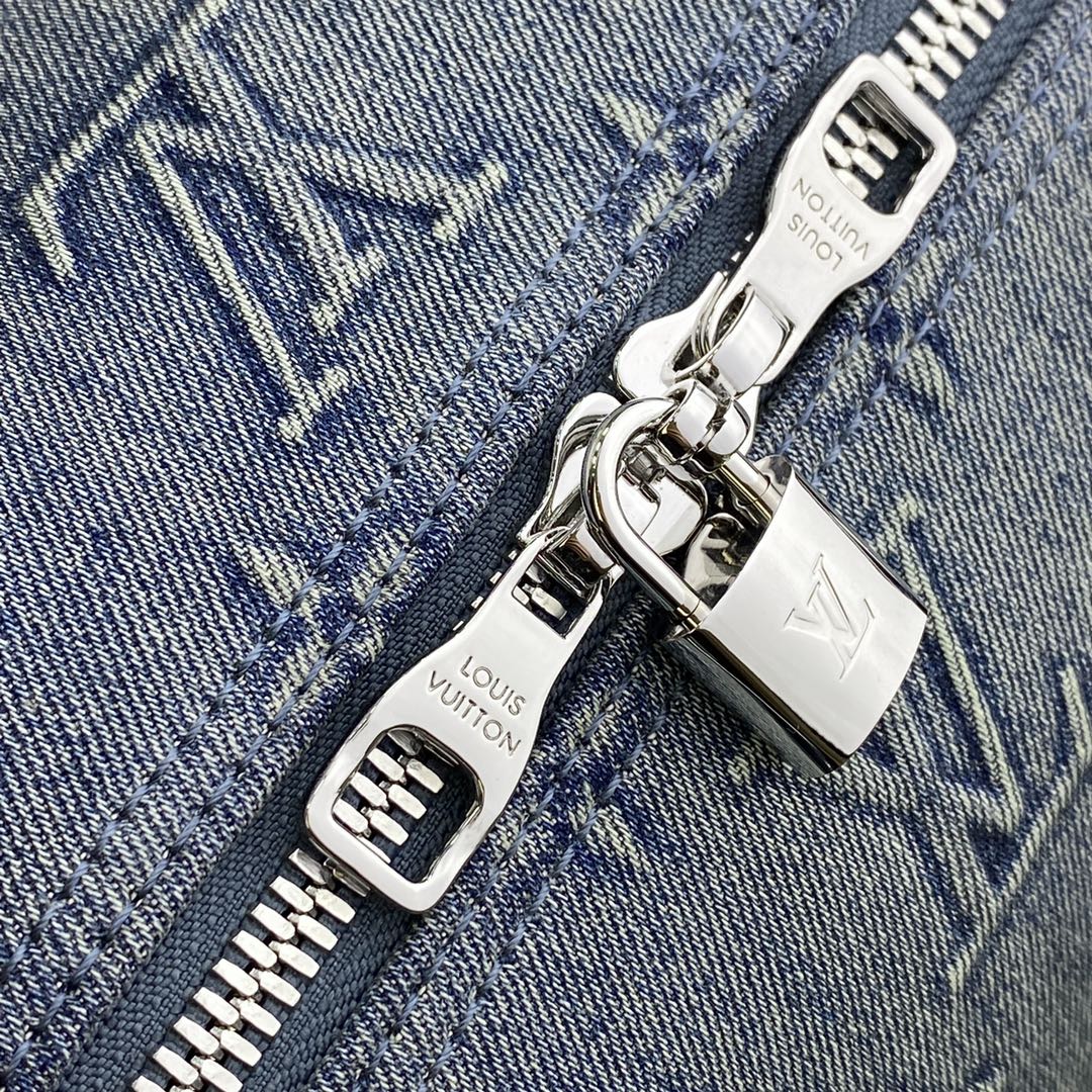 Bagsaaa L0vis Vvtt0n M22532 Keepall Bandoulière 50 Monogram Washed Denim - 50 x 29 x 23 cm