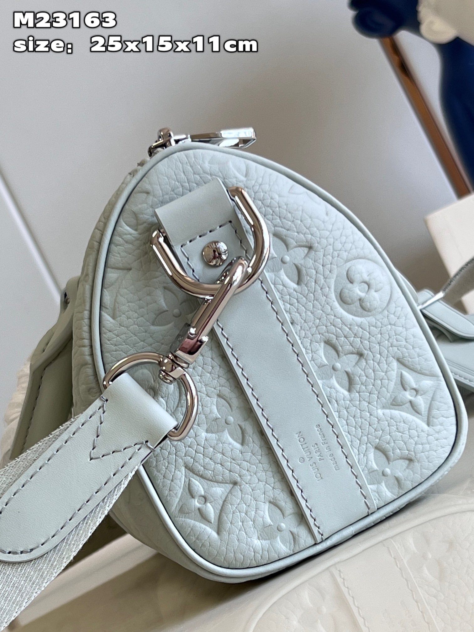 Bagsaaa L0vis Vvtt0n M23163 Keepall Bandoulière 25 Mineral Gray - 25 x 15 x 11 cm