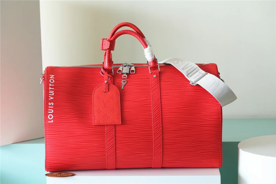 Bagsaaa L0vis Vvtt0n M23721 Keepall Bandoulière 50 Red - 50 x 29 x 23 cm