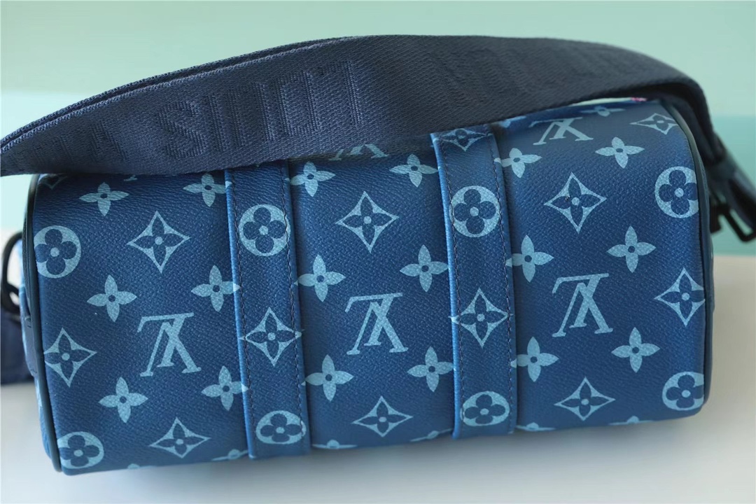 Bagsaaa L0vis Vvtt0n M46803 Keepall Bandoulière 25 Atlantic Blue - 25 x 15 x 11 cm