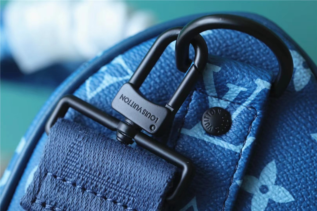 Bagsaaa L0vis Vvtt0n M46803 Keepall Bandoulière 25 Atlantic Blue - 25 x 15 x 11 cm